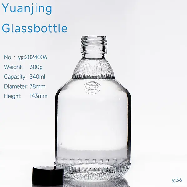 0.3L Cylindra Glass Bottle 19-50 Thread